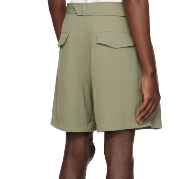RECTO
Khaki Wrinkle Detail Belted Shorts - Picture 3 of 6